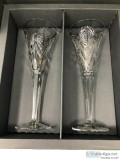 Waterford Millennium Happiness Flutes New in Box