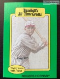 Rogers Hornsby Baseball Card (St. Louis Cardinals) 1987 Hygrade 