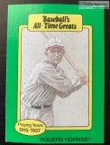Rogers Hornsby Baseball Card (St. Louis Cardinals) 1987 Hygrade 