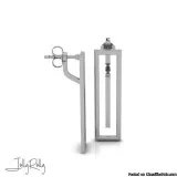 Pendulum Frame Silver Earrings and Studs by JollyRolly