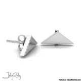 Laying Triangle Silver Earrings and Studs by JollyRolly