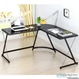 Simple Classic L-shaped computer desk office desk