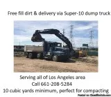 free fill dirt and delivery via super-10 dump truck