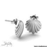 Sea Shells Silver Earrings and Studs by JollyRolly