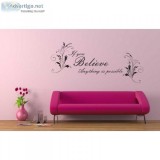 100% Waterproof Flower Wall Art Stickers