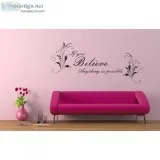 100% Waterproof Flower Wall Art Stickers