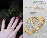 Samra Diamond Hearts Gold Ring
