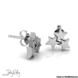 3 Stars Silver Earrings and Studs by JollyRolly