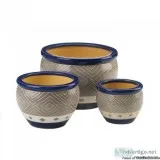 Summerfield Terrance Cobalt Planter Trio