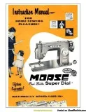Morse Push Button Super Dial Sewing Machine Instruction Manual