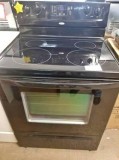 Black smooth top stove