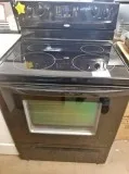 Black smooth top stove