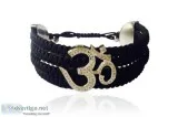 Om Cuff Bracelet With Diamonds