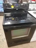 Black smooth top stove