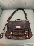 Vintage Fossil Leather Messenger Handbag