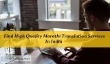 Find High Quality Marathi Translation Services In India