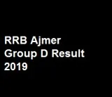 RRB Ajmer Group D Result 2019Name Wise
