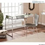 Modern mirrored vanity desk