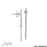 Stick and Chain Silver Earrings and Studs by JollyRolly