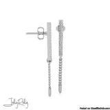 Stick and Chain Silver Earrings and Studs by JollyRolly