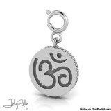 Circle Om Charm and Silver Jewellery By JollyRolly
