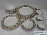 ROYAL DOULTON FINE CHINA &quotJACOBEAN" 5 PC. PLACE SETTING-