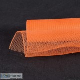 10 Inch x 10 Yards Orange Floral Mesh Wrap Solid Color
