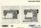 Pfaff 78-79 Zigzag Sewing Machine Instruction Manual