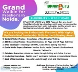 Grand walk-in for freshers in noida 23rd April to 27th April 201