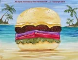 Folsom Studio 712 NEW PAINTING  Cheeseburger in Paradise  TGIF 5