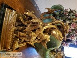 Heavy brass Radha Krishna staue