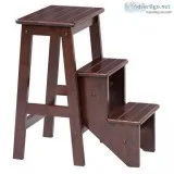 Folding Kitchen Step Stool - Cappuccino
