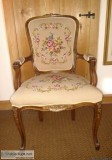 French Provincial style chair with fine needlework upholstery