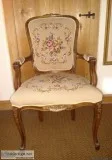 French Provincial style chair with fine needlework upholstery