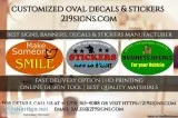 Customized Oval Decals and Stickers  219signs.com
