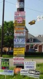Busy Intersection Sign Posting Services Cheap