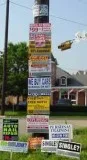 Busy Intersection Sign Posting Services Cheap