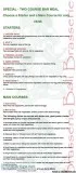2 Course Bar Meal  &pound9.95 The best way to enjoy a delicious 