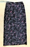 Womens 100% Silk Black Floral Skirt by Pendleton of Portland OR 