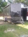 Black Covered Wagon 7x16 Cargo Trailer