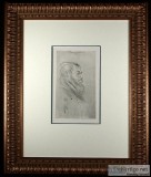 Portrait of Tristan Bernard Orig Etching by Henri de Toulouse-La