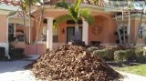 Landscape dirt-sod-mulch install