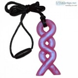 Sensory Chew Necklace (Hot Pink Metallic Twist)