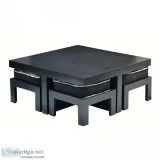 Albrass Coffee Table With 4 Stools With Cushion Seats Mubell Fur