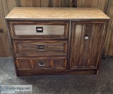 3 drawer Dresser with 1 door that opens