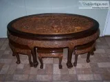oriental hand carved tables