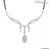 Buy Latest Collection of real Diamond Mangalsutra online  Jhavi 
