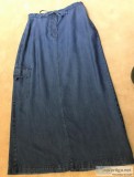 Linden Hill Jean Cargo Denim Skirt Sz S Made of 100% Tencel