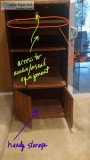 Storage Cabinet with smoked glass and solid oak