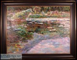Lily Pond Original Impressionist Oil Painting by Lau Chun Signed